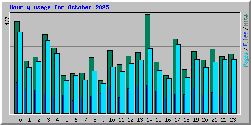 Hourly usage for October 2025